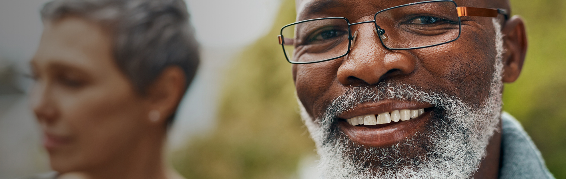 Close up of man smiling