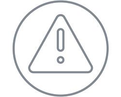 Warning symbol.